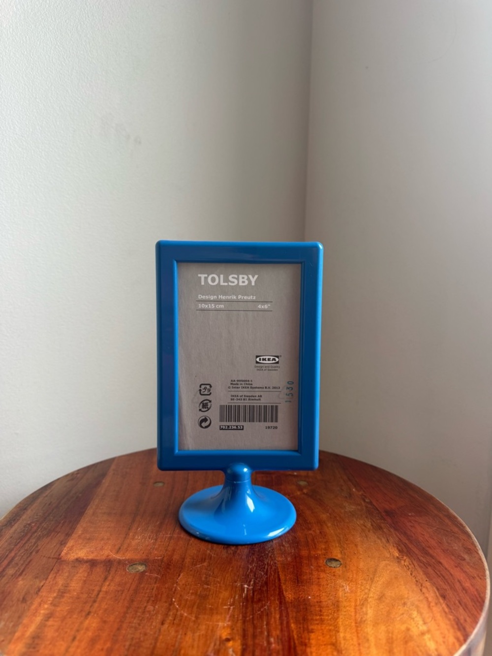 IKEA TOLSBY Bright Blue Pedestal Photo Frame
